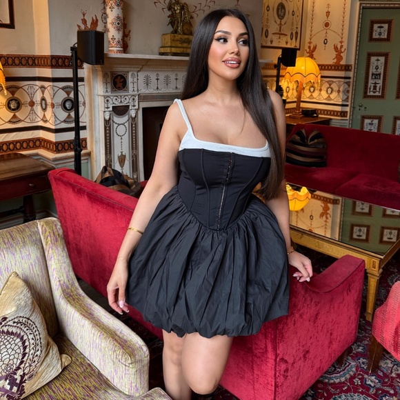 NWT Fashion Nova Matilda Bubble Micro Mini Dress - Picture 3 of 6